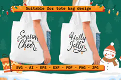 Christmas Quotes SVG | Holly Jolly | Season of Cheer Product Image 4