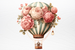 Christmas Hot Air Balloon Sublimation PNG Product Image 4
