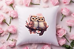 Chibi Owl Valentines Day Clipart and Stickers, Valentines PN Product Image 4