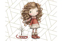 Cozy Christmas Clipart, Santa and Friends PNG Graphics Product Image 4