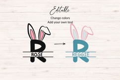 Bunny Ears Monogram SVG Bundle Product Image 4