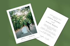Minimalist Photo Wedding Invitation Template | Modern Product Image 4