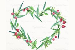 Woodland heart wreath watercolor #h20 Product Image 5