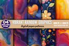 Vibrant Rainbow Graphics Backgrounds Bundle JPG Product Image 5