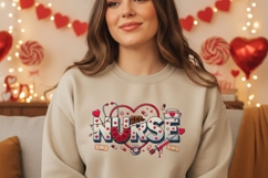 Valentine Nurse Healthcare Tshirt Design Product Image 4