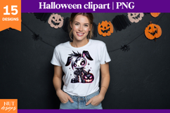 Creepy Cute Halloween clipart, Neon Gothic Halloween Clipart Product Image 4