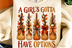 A Girl's Gotta Have Options PNG, Funny Christmas PNG Product Image 1