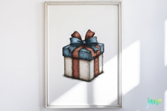 Whimsical Blue Christmas Clipart Product Image 2