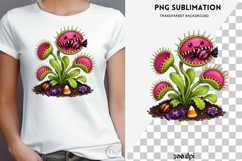 Cute halloween venus flytrap png design for T-shirts Product Image 4