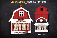 Barn Christmas Tree Toy SVG laser cut files for Glowforge Product Image 4