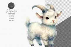 Goat clipart, Farm animals clipart, Goat sublimation Product Image 1