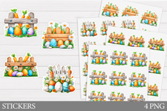 Easter Eggs Sticker Printable. Easter Sticker Design Product Image 1