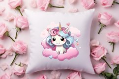 Unicorn Valentine Clipart Sublimation, Christmas Clipart Product Image 4