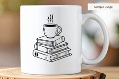 Hand Drawn Coffee And Books SVG Product Image 4
