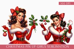 Funny Christmas Pin Up Girls Sublimation Product Image 1