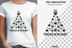 Paw print Christmas tree png design for T-shirts Product Image 4