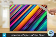 Colorful Lines Cutting Board Sublimation Design Product Image 1