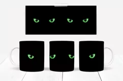 Cats Eyes Mug Wraps 10 Colours PNG & JPG Product Image 5