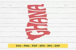 Ghana SVG cut file in the shape of the country Product Image 1