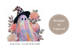 Holographic Ghost Tumbler Wrap, Glitter Halloween Tumbler Product Image 4