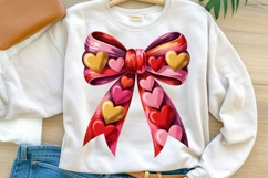 alentine Heart Bow PNG Bundle | 7 Cute Red &amp; Pink Ribbon Product Image 2