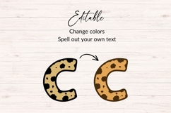 Cheetah Print Alphabet SVG, Animal Print Letters Product Image 4