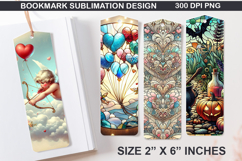 Bookmarks Sublimation - Valentine Holly Berries PNG Product Image 1
