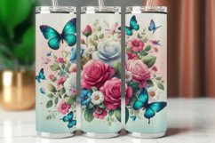 Spring Tumbler Wrap 20 oz - roses Product Image 1