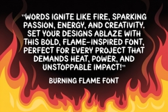 Burning Flame Font | Fire Letters | Bold Fiery Display Product Image 4