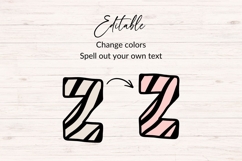 Zebra Print Alphabet SVG, Animal Letters Product Image 4