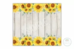 Sunflower Farmhouse Tumbler Sublimation Design PNG Product Image 3