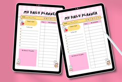 Cute Daily Planner Digital Template Pastel Aesthetic Planner Product Image 4