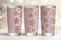 20oz Tumbler laser svg wrap| Christmas Snowflake pattern Product Image 1