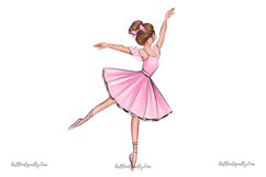 Pink Ballerina Clipart Product Image 7