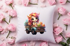 Cute Baby Unicorn Clipart, Valentines Day Couplet Product Image 4