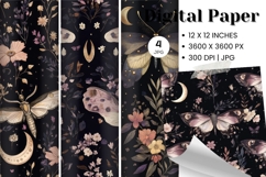 Flower Pattern Background Wallpaper Digital Paper_9 Product Image 1