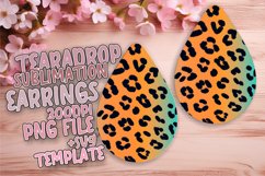 Stylish Leopard Print Teardrop Earring Wrap PNG Product Image 1