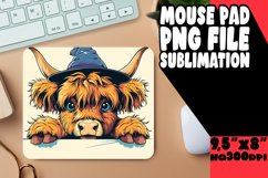 Peeking Cow Mouse Pad Sublimation for PNG Product Image 1
