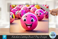Funny Emoji Cutting Board Sublimation Design Product Image 1