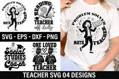Teacher SVG Design - Reading Teacher off duty Product Image 1