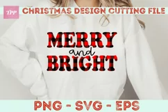 Merry and Bright Holiday svg- Christmas SVG Product Image 4