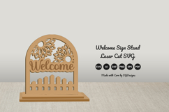 Welcome Sign Stand Laser Cut SVG Product Image 1