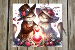 Valentine animals | 4 cat Skinny tumbler designs Product Image 4
