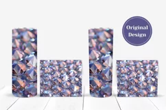 Crystals Tumbler Sublimation, Gemstones Tumbler Wrap Design Product Image 4