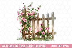 Watercolor Pink Spring Clipart Product Image 1