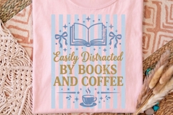 Easily Distracted By Books Png, Book Lover Sublimation Png. Product Image 4