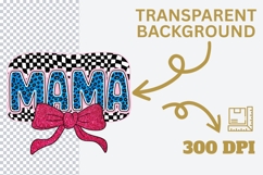 Checkered Background Retro Mom Product Image 3