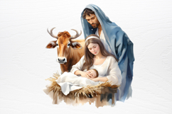 Christmas Nativity Sets Clipart PNG Product Image 4
