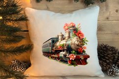 Christmas Trains Sublimation Clipart Product Image 4