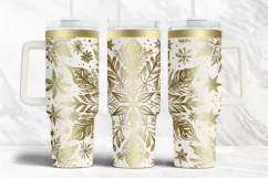 Tumbler laser svg| 40oz Tumbler Christmas Snowflakes wrap Product Image 1